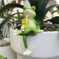 🎁Gift Idea Hot sale 61% OFF🐸 Frog Flower Pot Hanger Ornament🍷