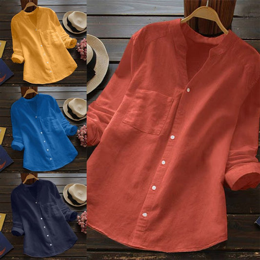 🔥HOT SALE 50% OFF🔥 Handmade Linen Cotton Casual Loose Shirt
