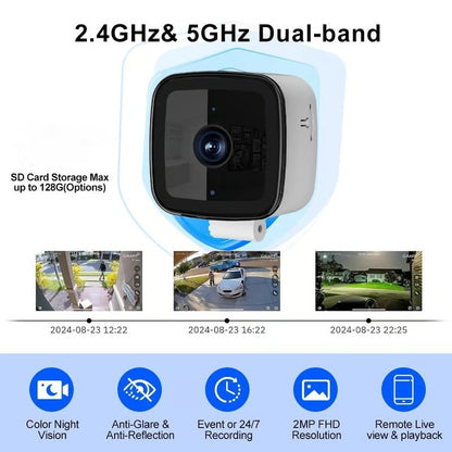 🔥 Crystal-clear security camera 🎥 Colour Night Vision 🌙 24/7 Recording & Smart Alerts 🚨 Easy Install! 🔒