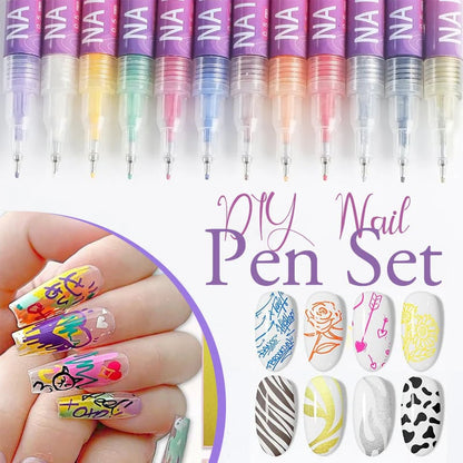 🎁Hot Sale 49% OFF⏳12 Colors Nail Art Pens Set