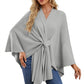 🔥Elegant Shawl Wraps Soft Open Front Poncho Sweater