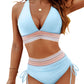 ⏰Last Day Promotion 60% OFF -⏳2025 High Waisted Tummy Control Color Block Bikini Sets