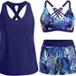 ⏰2026 SUMMER HOT SALE – 50% OFF! 🔥Women's 3-Piece Swimsuit Tankini Set with Shorts