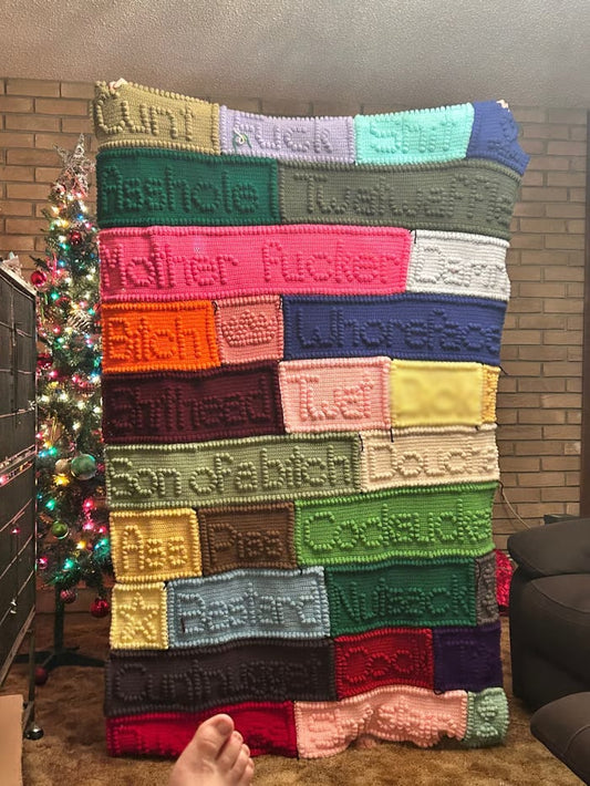 ⏰Last Day 50% OFF🎄Handcrafted Funny Cussword blanket