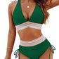 ⏰Last Day Promotion ⏳2025 High Waisted Tummy Control Color Block Bikini Sets