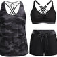 ⏰2026 SUMMER HOT SALE – 50% OFF! 🔥Women's 3-Piece Swimsuit Tankini Set with Shorts