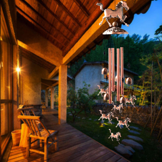 🔥Christmas Sale-Up to 50% Off🎁Pure hand-made Copper Horse wind chimes