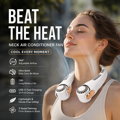 💕2026 HOT SALE💕💨 50% OFF!  🧊 Portable Neck Fan | 360° Rotating, Whisper-Quiet & Hands-Free