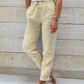 📢📢Last Day 70% OFF !!!⏰Women's  Elastic Waist Cotton Linen Wide Leg Pants👖