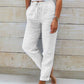 📢📢Last Day 70% OFF !!!⏰Women's  Elastic Waist Cotton Linen Wide Leg Pants👖