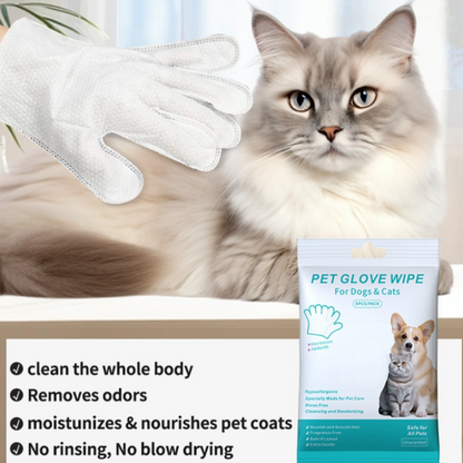🌹Mother's Day Promotion 🎁Convenient Efficient Pet Wash-Free Wipes Gloves