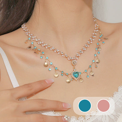 🌹Mother's Day Promotion 🎁Luxury Heart Double Layers Necklace