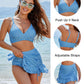 🔥Last Day Special Price £14.99!!!!💥-👙Gingham High Waisted Tummy Control Bikini Sets