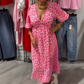 🎉Last Day Promotion 50% OFF💃Women's V-Neck Printed Plus-Size Dress