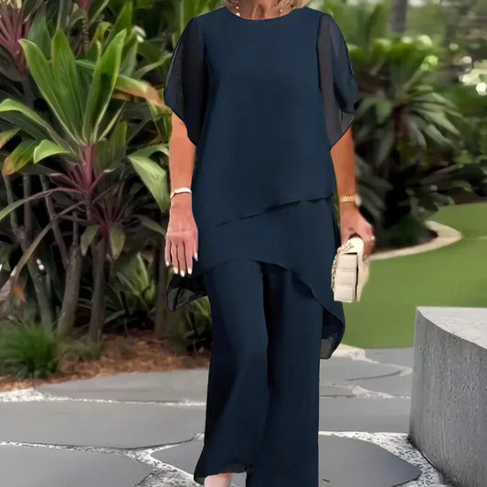 👗New Arrival 60% OFF!💝Charming Irregular Top & Wide Leg Pants Set