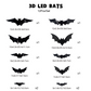 ⏳LAST DAY SALE ONLY ￡9.99!🔥50K+ SOLD!🦇Halloween 3D Bat LED Wall Light Decor
