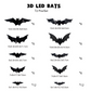 ⏳LAST DAY SALE ONLY ￡9.99!🔥50K+ SOLD!🦇Halloween 3D Bat LED Wall Light Decor