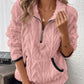☀️Half-Zip Fuzzy Sweatshirt🍂 | Cloud-Soft + Roomy Pockets – Comfy Daily/Lounge