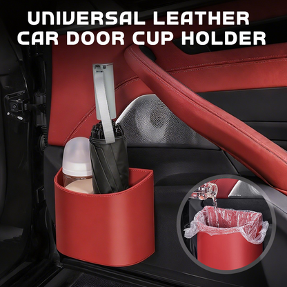 ⏳LAST DAY SALE ONLY ￡6.99!!💞50K+ SOLD!🚗Leather Car Door Cup Holder – Wide‑mouth opening, easy reach for drinks & phone. Clip‑on secure fit. PU leather, tough & stylish. 🛡️✨