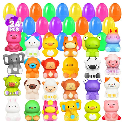 🔥Easter Special Offer 70% OFF🔥24 PCS Easter Eggs Prefilled Slow Rising Squishy Toys