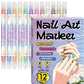 ⏳💥Final 3 hours-￡7.99!!⚡50K+ SOLD! Almost Gone-💥💅🖌️Dual‑Tip Nail Art Pens