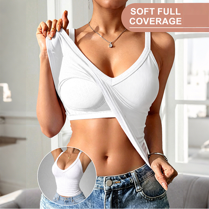 🔥Last Day Surprise Price: 🎉Only £9.99!!  🧺 Women's Slim-Fit Padded Tank Top ✨ Built-In Support, Flattering Fit & All-Day Comfort