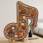 🔥LAST DAY SALE ONLY ￡7.99!!🎵 Musical Note Wooden Jigsaw Puzzle🧩Unique Shape & Whimsy Instrument Pieces