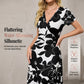 👗2026 Summer Hot Sale 50% OFF🌈 Women's V neck Ankle Length Floral Print Beach Long Flowy  Maxi Dress with Pockets🎀