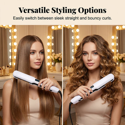👍👍LAST WEEK SALE -Up to 60% OFF💇‍♀️2-in-1 Hair Straightener and Curler with Negative Ionic Care