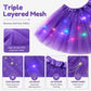 🏆 Last Day 50%OFF!🎁LED Light Up Sequin Tutu Skirt Star Mesh Princess Skirt for Girls and Adults💃