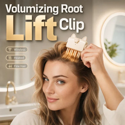 ⏳LAST DAY SALE ONLY ￡11.99!!🎉48K+ Sold 💇 Wireless Heated Volumizing Root Lift Clip, Portable Travel Hair Styling Tool for Flat Fine Hair