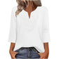 💗Limited time special price💕Lace-Trim V-Neck Blouse – Breathable Fabric & Flattering Drape