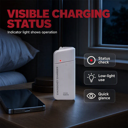 ⏰Last Day Sale 50% OFF🥳Portable Emergency Phone Charger AA Battery Powered Power Bank with LED Flashlight