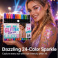 📢Christmas Sale 50% OFF !!⏰24-Color Face & Body Glitter Marker Set with Dual Tips