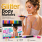 📢Christmas Sale 50% OFF !!⏰24-Color Face & Body Glitter Marker Set with Dual Tips