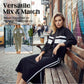 ✨ Women's 2-Piece Bomber Jacket & Bodycon Skirt Set – Trendy Contrast Stripes, Sleek Figure-Hugging Silhouette & Modern Casual Elegance for Streetwear, Dates & Everyday Outfits! 💕