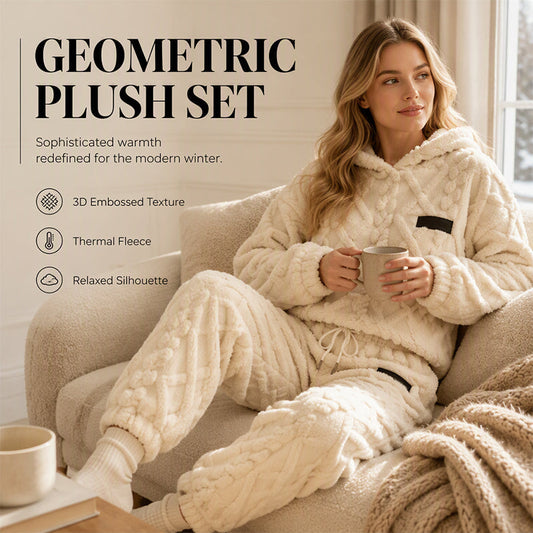 ☀️Hot Sale-50% OFF🍂 Embossed Geometric Plush Set – Timeless Comfort & Effortless Style For Every Occasion