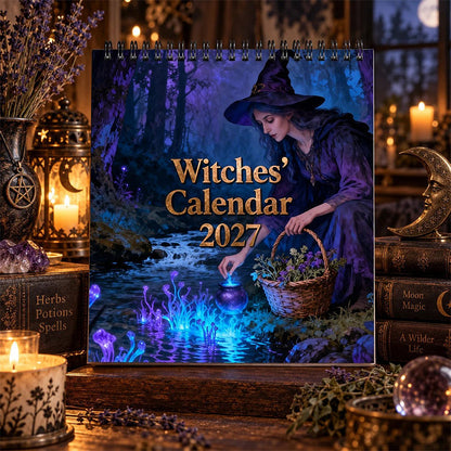 ⏳-50% pour temps limité⏰Mystical Witches Calendar 2027 | Gothic Wall Art🔮📆