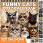 🏆 Last Day Special Sale 50% OFF! 🗓️🐱 2027 Funny Cats Wall Calendar – Sassy Cats & Hilarious Quotes