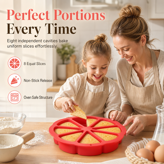 🥳HOT SALE🥳💞49K+ SOLD! Silicone Cake Mold – From £6.88! 8 cavities, 23cm & flexible release. Perfect portions – grab yours! ✅