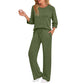 🔥🖤Black Friday Sale:50% OFF🖤👍✨Women's 2026 UK Ribbed Knit Top & Straight Pants Set