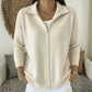 ⏰LAST DAY SALE 70% OFF👍✨Drop Shoulder, Flattering Relaxed Fit – Women's Ribbed Knit Zip-Up Cardigan ✨
