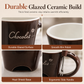 🍪Hot Sale 50% OFF☕Ceramic Chocolate and Cheese Fondue Melter Mug with Fork