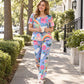 💖Black Friday Mega Deal – 50% off!💖Women's Heart Print Long Sleeve Pajama Set