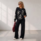 🍂 Effortless Chic Women's Knit Sweater & Wide-Leg Pants Set ✨