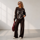 🍂 Effortless Chic Women's Knit Sweater & Wide-Leg Pants Set ✨