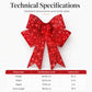 🎄Xmas Sale - 50% OFF❤️ 24-Inch Pre-Lit LED Christmas Bow – Weatherproof Red Outdoor & Indoor Festive Decoration